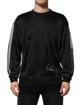 Dolce & Gabbana Black Polyester Pullover Sweatshirt Sweater